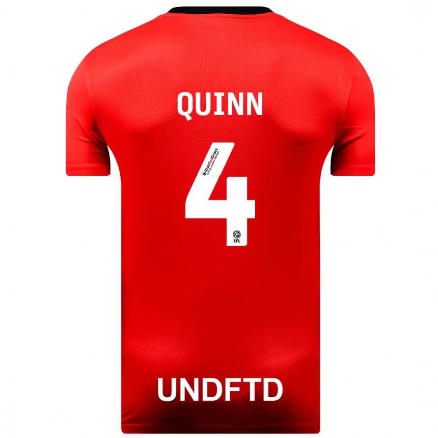 Niño Fútbol Camiseta Louise Catherine Quinn #4 Rojo 2ª Equipación 2023/24