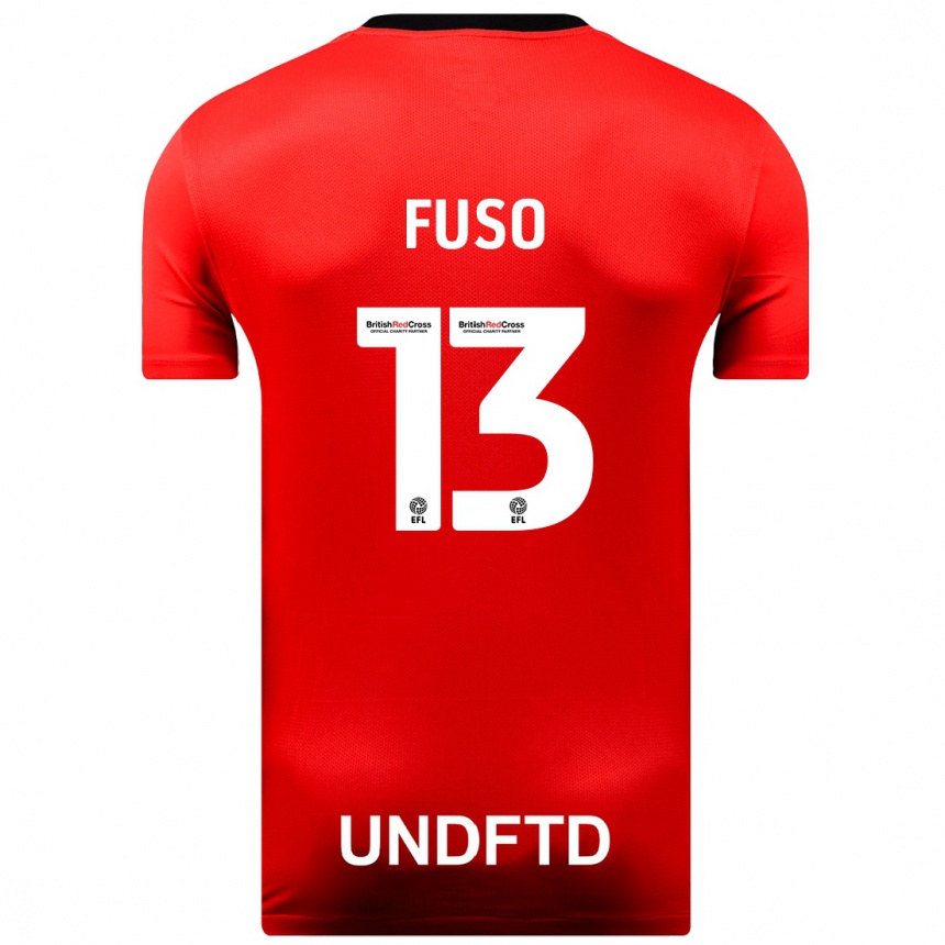 Niño Fútbol Camiseta Ivana Fuso #13 Rojo 2ª Equipación 2023/24