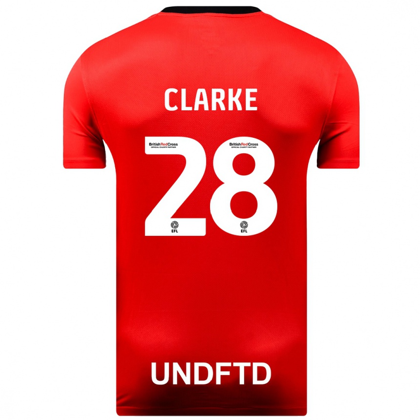 Niño Fútbol Camiseta Charlotte Clarke #28 Rojo 2ª Equipación 2023/24