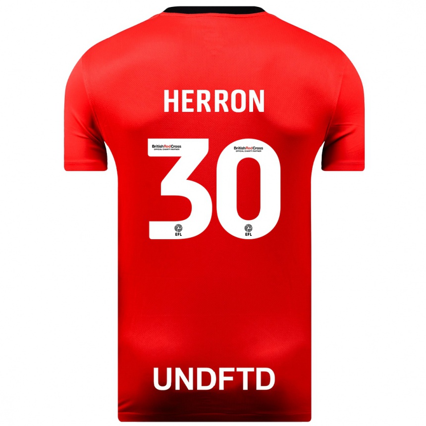 Niño Fútbol Camiseta Neve Herron #30 Rojo 2ª Equipación 2023/24