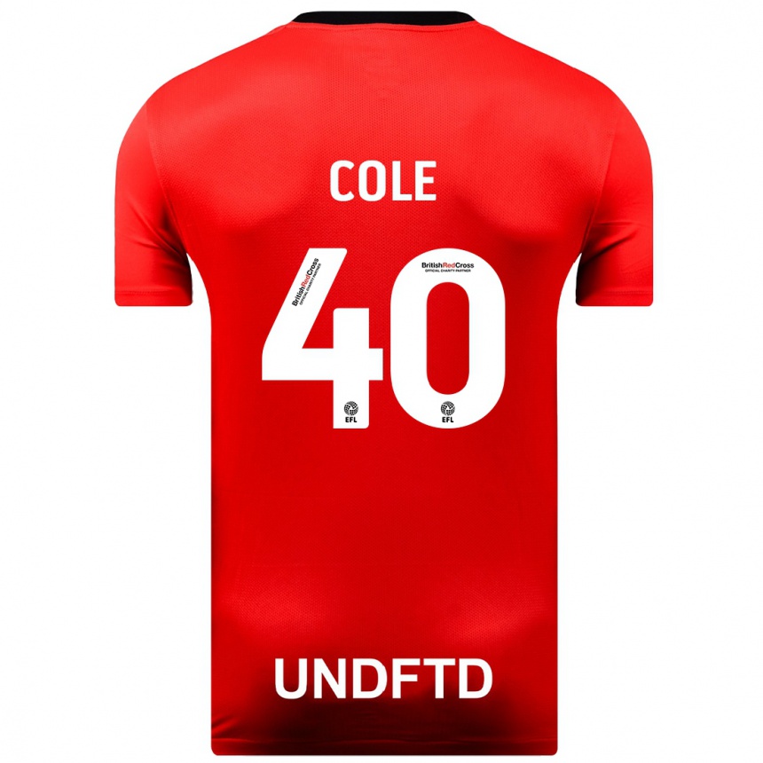 Niño Fútbol Camiseta Delphi Cole #40 Rojo 2ª Equipación 2023/24