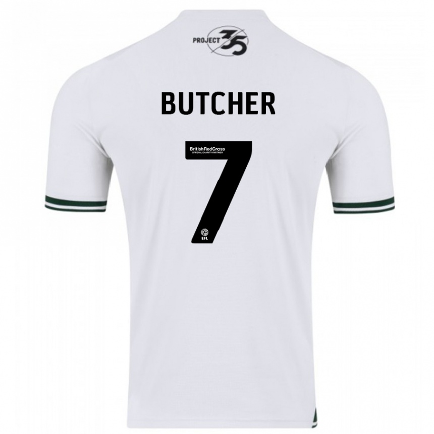 Niño Fútbol Camiseta Matt Butcher #7 Blanco 2ª Equipación 2023/24