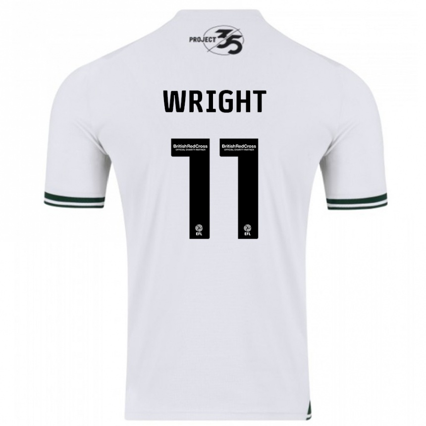 Niño Fútbol Camiseta Callum Wright #11 Blanco 2ª Equipación 2023/24