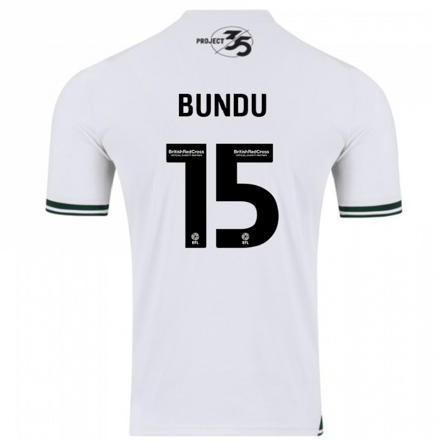 Niño Fútbol Camiseta Mustapha Bundu #15 Blanco 2ª Equipación 2023/24