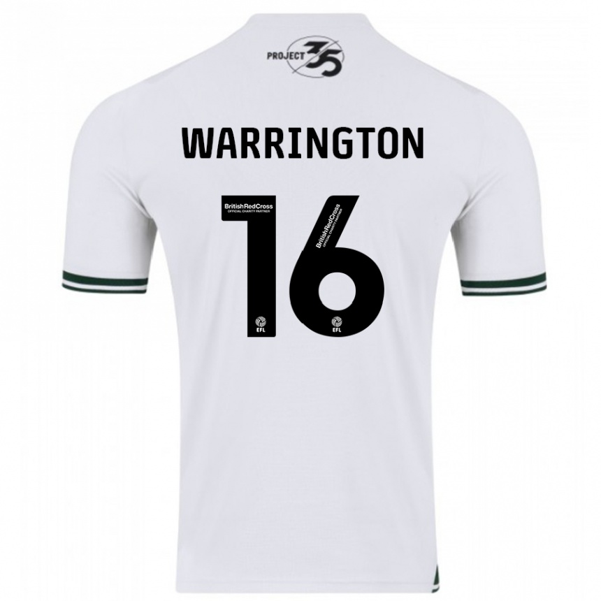 Niño Fútbol Camiseta Lewis Warrington #16 Blanco 2ª Equipación 2023/24