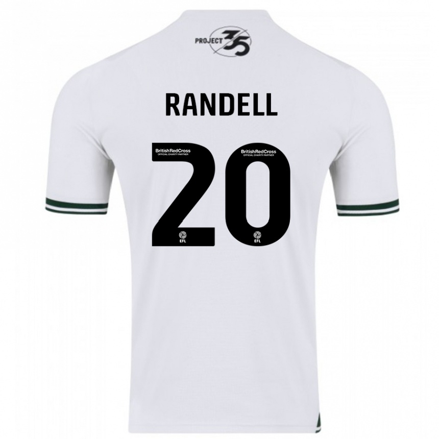 Niño Fútbol Camiseta Adam Randell #20 Blanco 2ª Equipación 2023/24