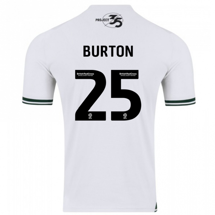 Niño Fútbol Camiseta Callum Burton #25 Blanco 2ª Equipación 2023/24