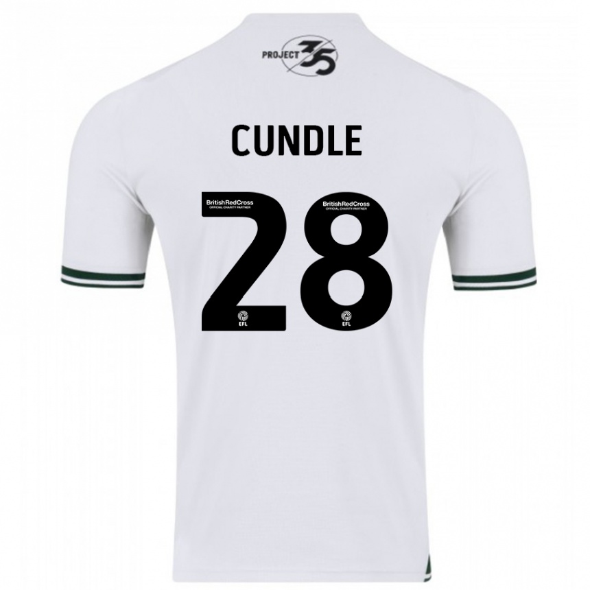 Niño Fútbol Camiseta Luke Cundle #28 Blanco 2ª Equipación 2023/24