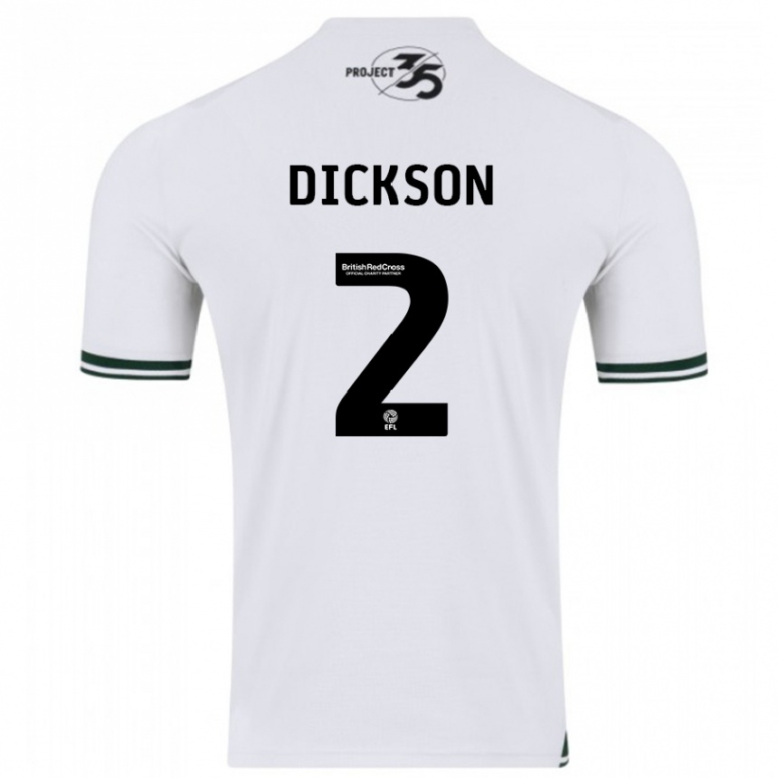 Niño Fútbol Camiseta Katie Dickson #2 Blanco 2ª Equipación 2023/24