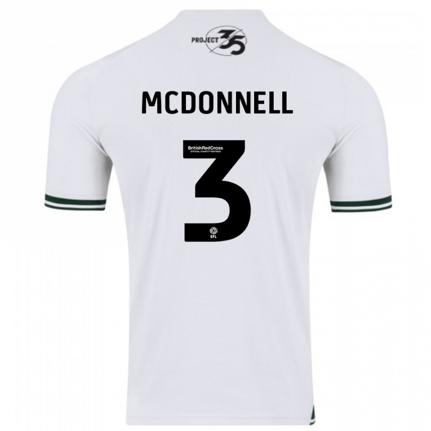 Niño Fútbol Camiseta Rosie Mcdonnell #3 Blanco 2ª Equipación 2023/24