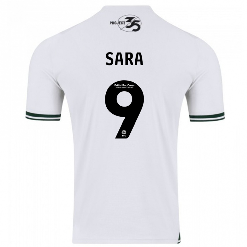Niño Fútbol Camiseta Ellie Sara #9 Blanco 2ª Equipación 2023/24