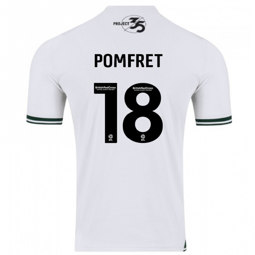 Niño Fútbol Camiseta Taya Pomfret #18 Blanco 2ª Equipación 2023/24