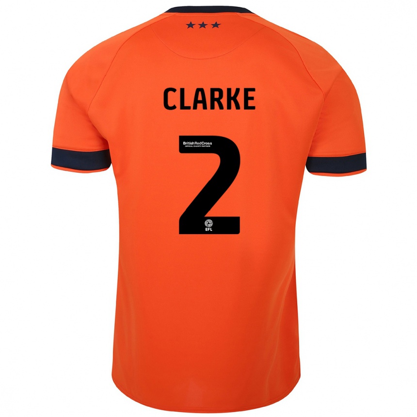 Niño Fútbol Camiseta Harry Clarke #2 Naranja 2ª Equipación 2023/24