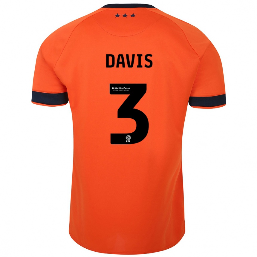 Niño Fútbol Camiseta Leif Davis #3 Naranja 2ª Equipación 2023/24