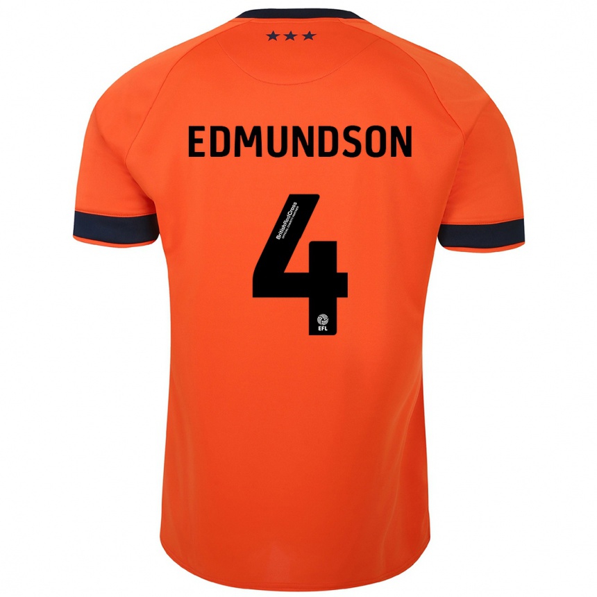 Niño Fútbol Camiseta George Edmundson #4 Naranja 2ª Equipación 2023/24