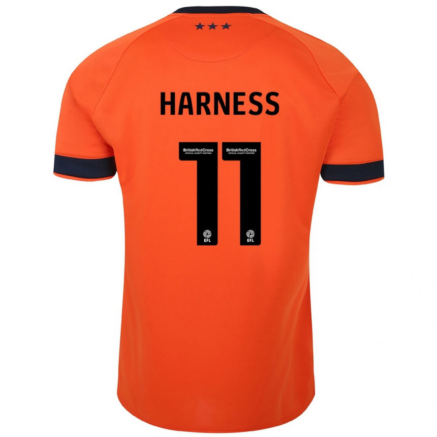 Niño Fútbol Camiseta Marcus Harness #11 Naranja 2ª Equipación 2023/24