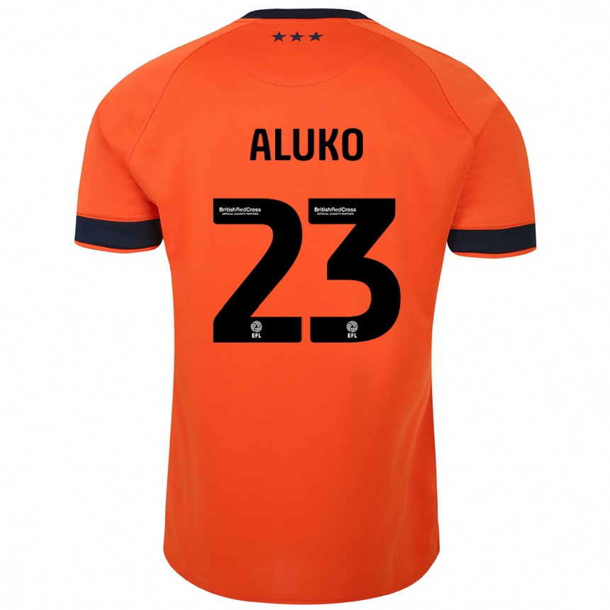 Niño Fútbol Camiseta Sone Aluko #23 Naranja 2ª Equipación 2023/24