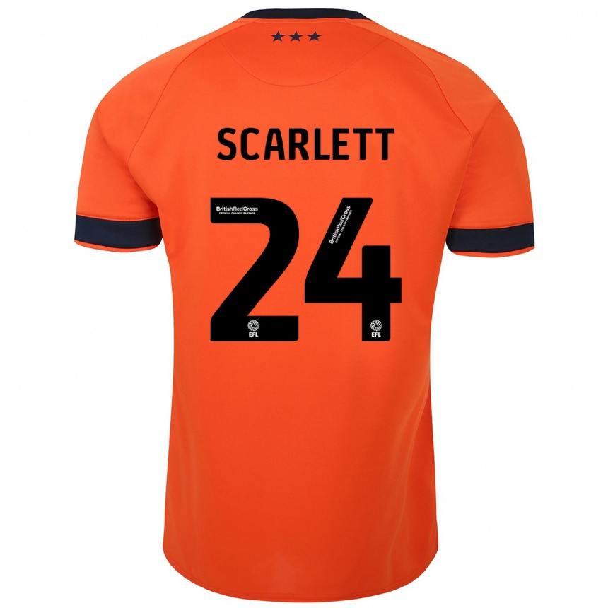 Niño Fútbol Camiseta Dane Scarlett #24 Naranja 2ª Equipación 2023/24