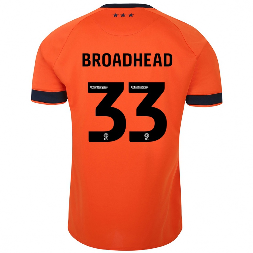 Niño Fútbol Camiseta Nathan Broadhead #33 Naranja 2ª Equipación 2023/24