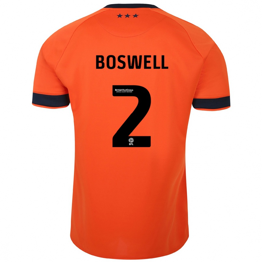 Niño Fútbol Camiseta Maria Boswell #2 Naranja 2ª Equipación 2023/24