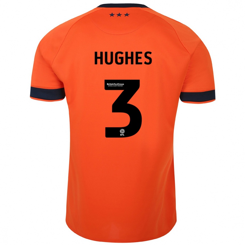 Niño Fútbol Camiseta Summer Hughes #3 Naranja 2ª Equipación 2023/24