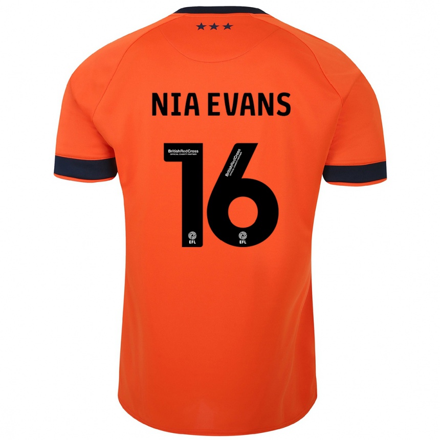 Niño Fútbol Camiseta Nia Evans #16 Naranja 2ª Equipación 2023/24