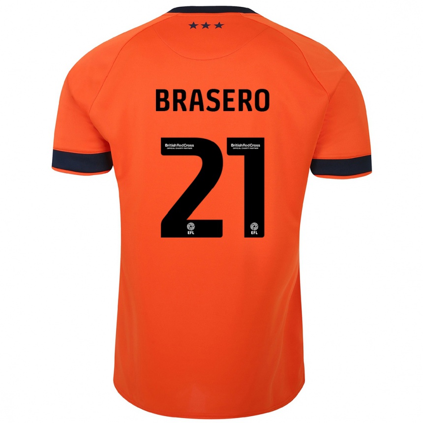 Niño Fútbol Camiseta Sarah Brasero-Carreira #21 Naranja 2ª Equipación 2023/24