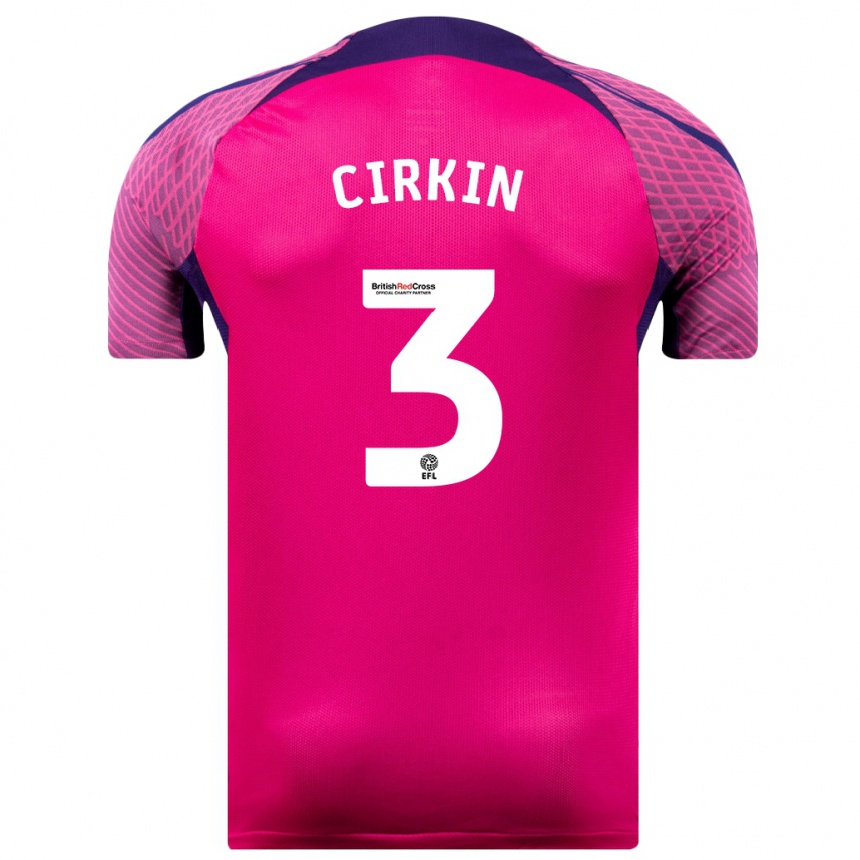 Niño Fútbol Camiseta Dennis Cirkin #3 Morado 2ª Equipación 2023/24