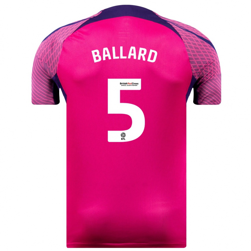 Niño Fútbol Camiseta Daniel Ballard #5 Morado 2ª Equipación 2023/24