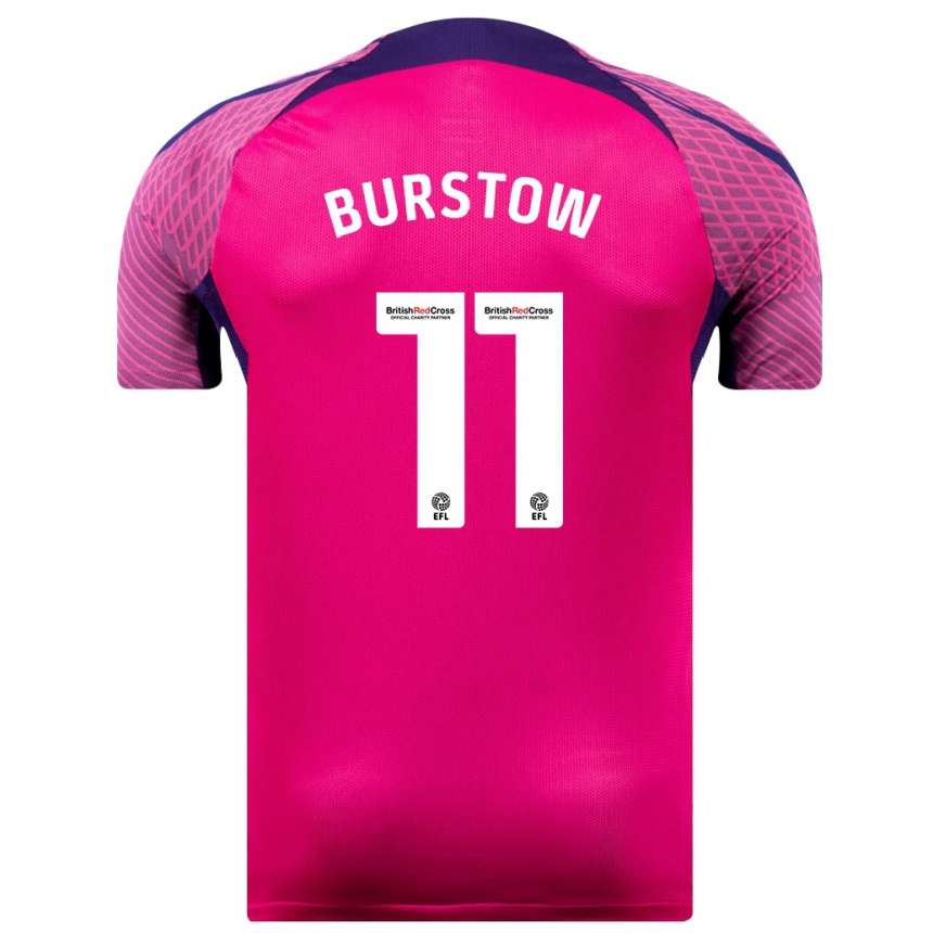 Niño Fútbol Camiseta Mason Burstow #11 Morado 2ª Equipación 2023/24