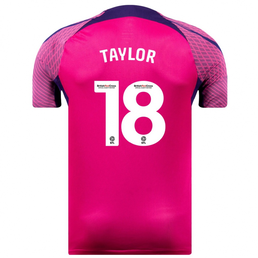 Niño Fútbol Camiseta Ellis Taylor #18 Morado 2ª Equipación 2023/24