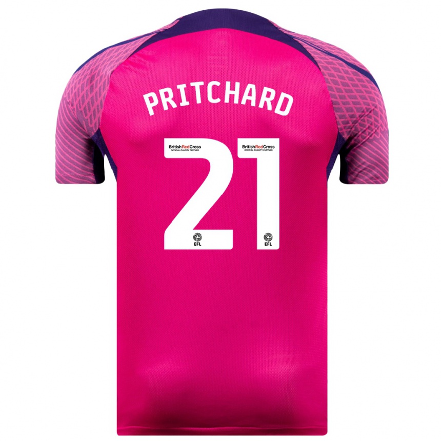 Niño Fútbol Camiseta Alex Pritchard #21 Morado 2ª Equipación 2023/24