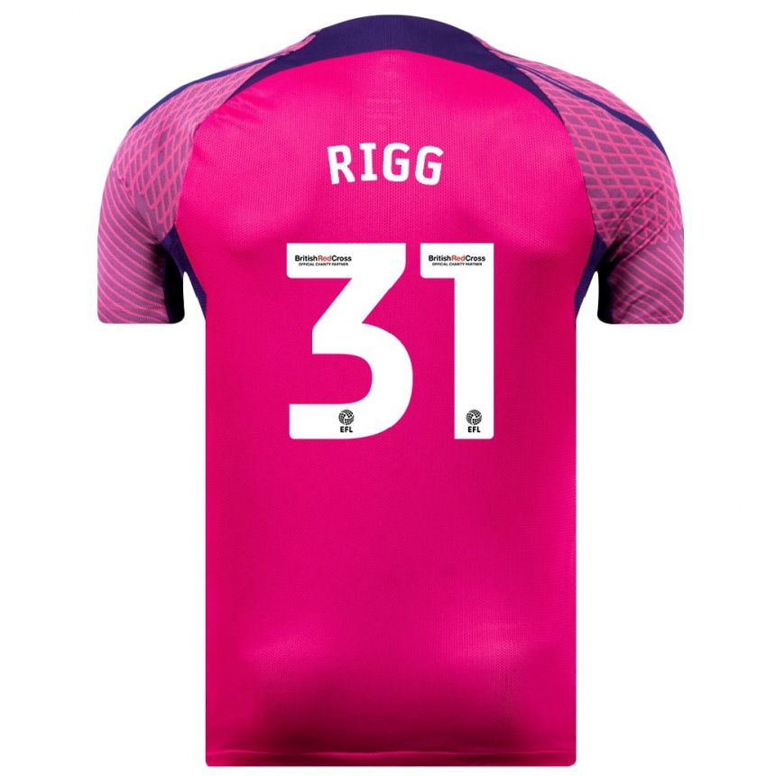 Niño Fútbol Camiseta Chris Rigg #31 Morado 2ª Equipación 2023/24