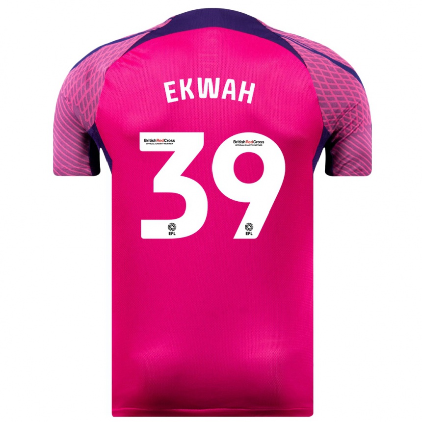 Niño Fútbol Camiseta Pierre Ekwah #39 Morado 2ª Equipación 2023/24