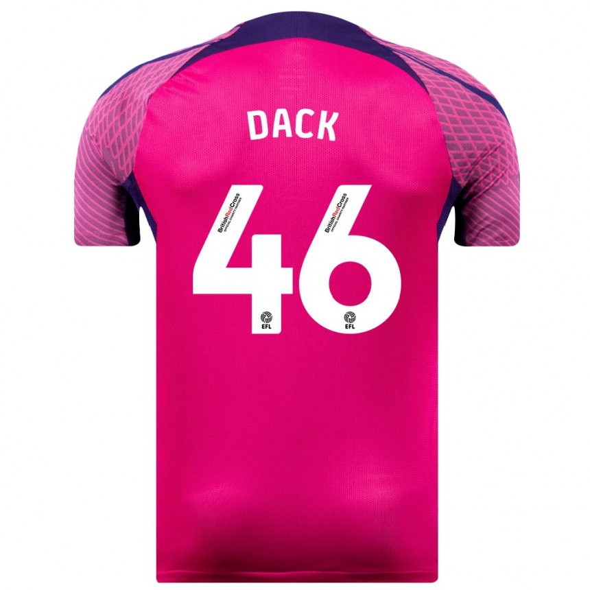 Niño Fútbol Camiseta Bradley Dack #46 Morado 2ª Equipación 2023/24
