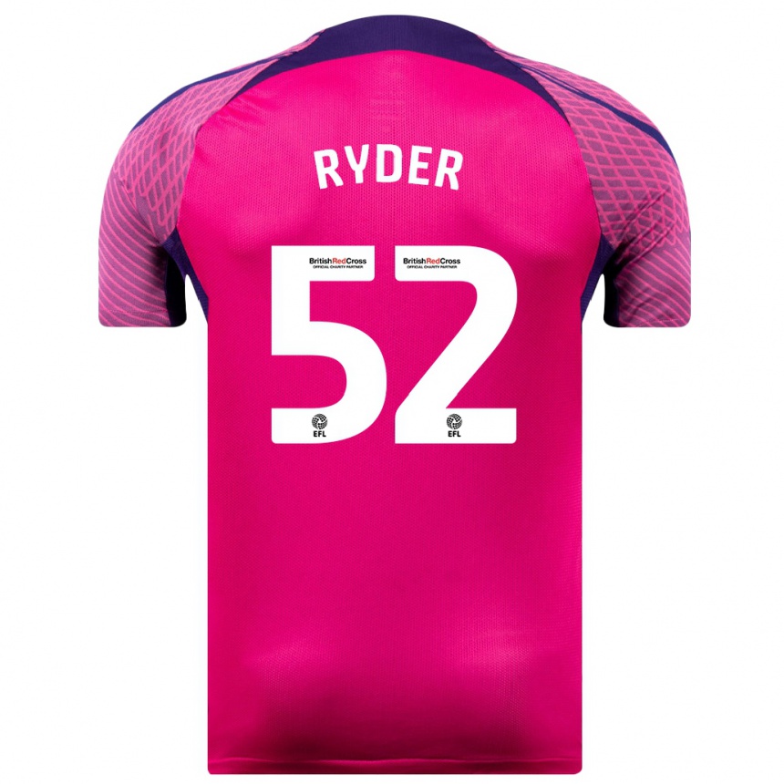 Niño Fútbol Camiseta Joe Ryder #52 Morado 2ª Equipación 2023/24