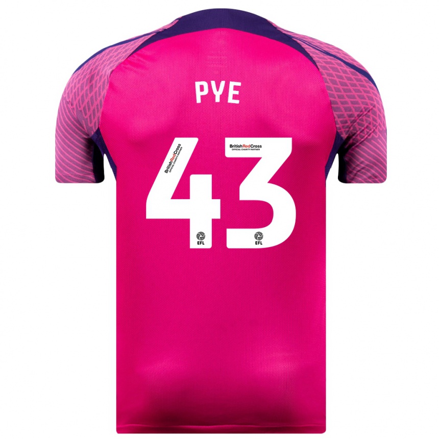 Niño Fútbol Camiseta Connor Pye #43 Morado 2ª Equipación 2023/24