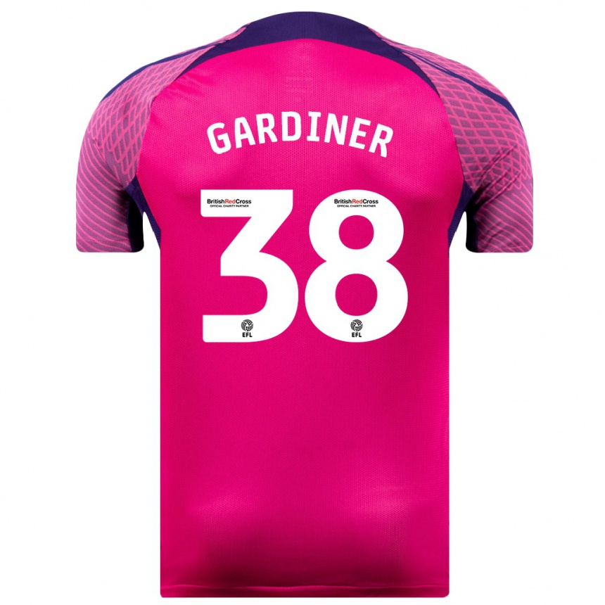 Niño Fútbol Camiseta Harry Gardiner #38 Morado 2ª Equipación 2023/24