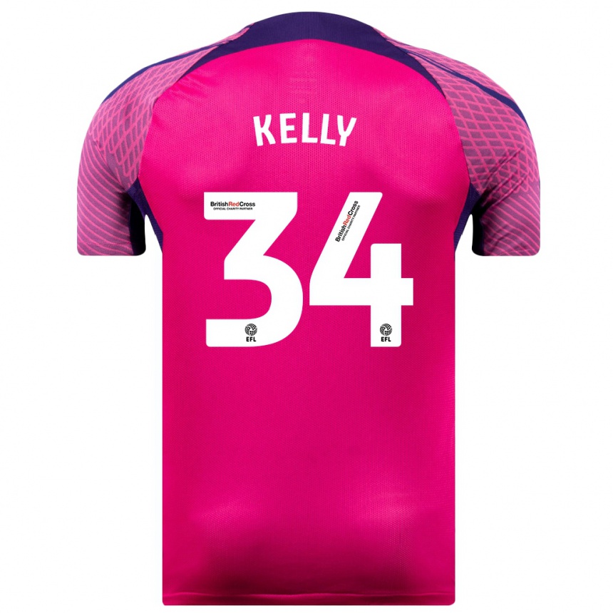 Niño Fútbol Camiseta Caden Kelly #34 Morado 2ª Equipación 2023/24