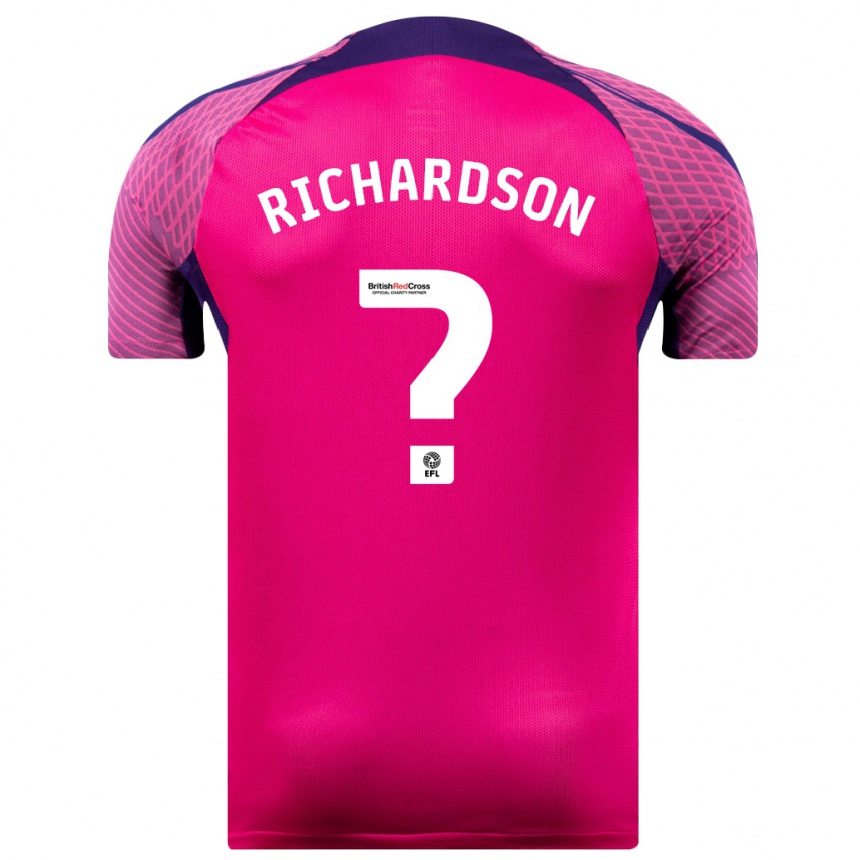 Niño Fútbol Camiseta Adam Richardson #0 Morado 2ª Equipación 2023/24