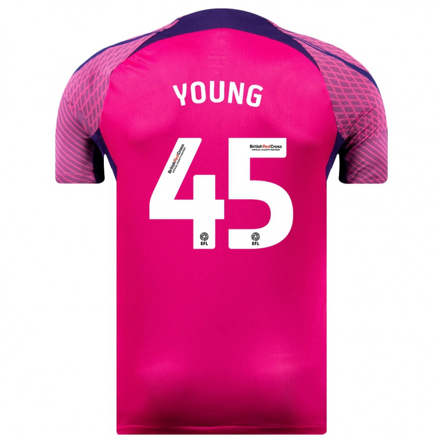 Niño Fútbol Camiseta Matthew Young #45 Morado 2ª Equipación 2023/24