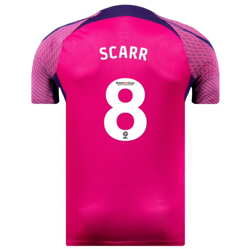 Niño Fútbol Camiseta Emily Scarr #8 Morado 2ª Equipación 2023/24