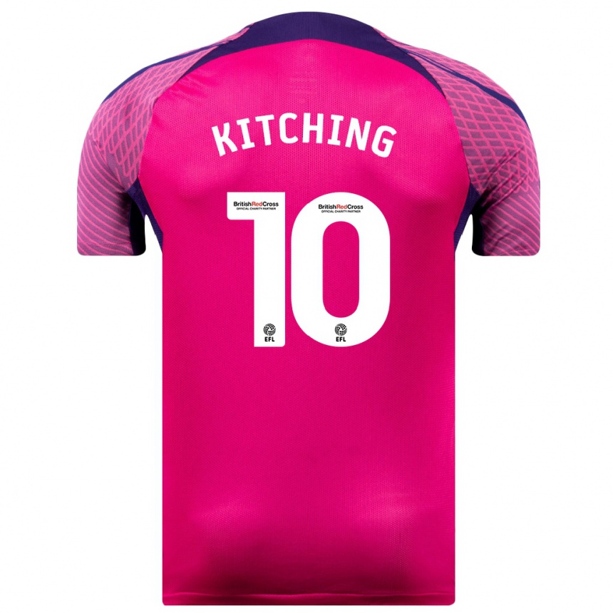 Niño Fútbol Camiseta Katie Kitching #10 Morado 2ª Equipación 2023/24