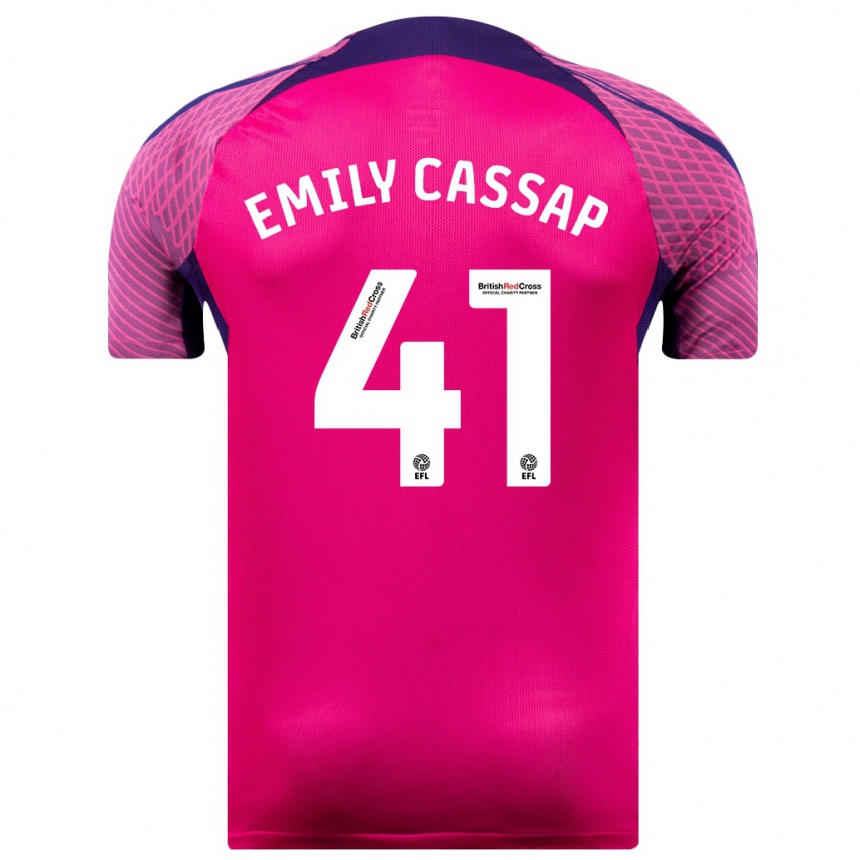 Niño Fútbol Camiseta Emily Cassap #41 Morado 2ª Equipación 2023/24