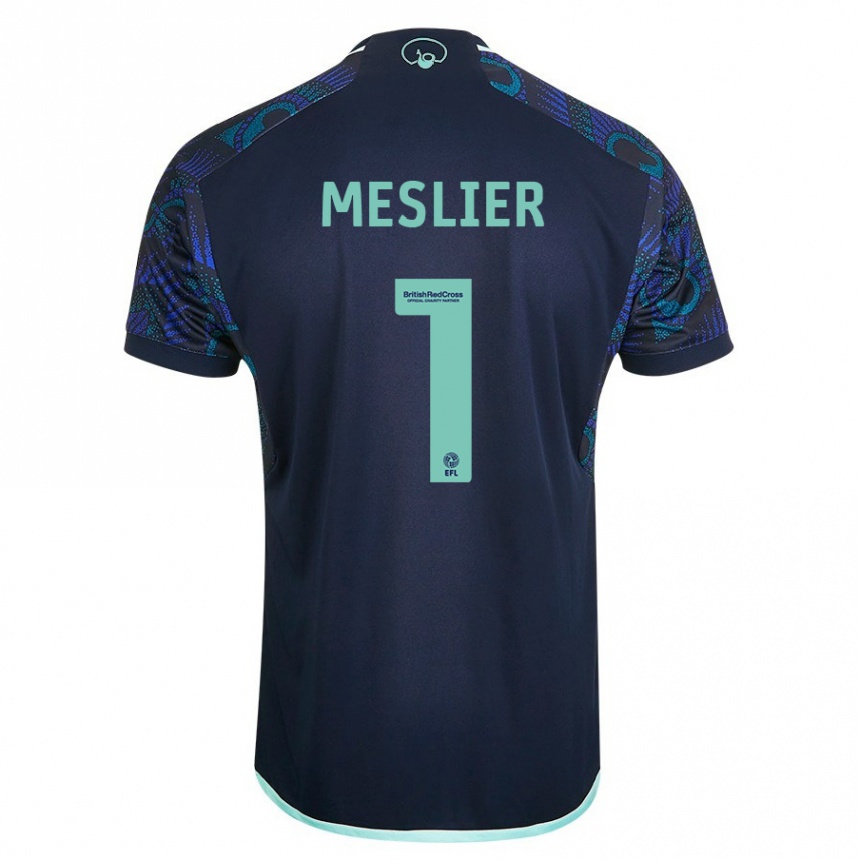 Niño Fútbol Camiseta Illan Meslier #1 Azul 2ª Equipación 2023/24