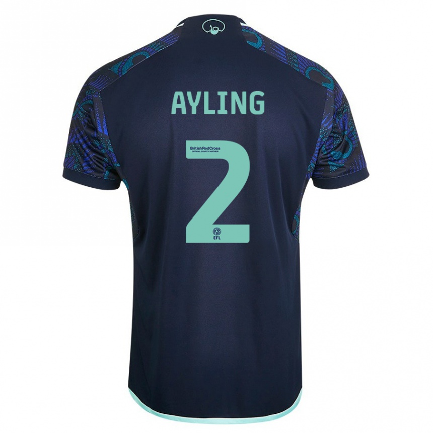 Niño Fútbol Camiseta Luke Ayling #2 Azul 2ª Equipación 2023/24