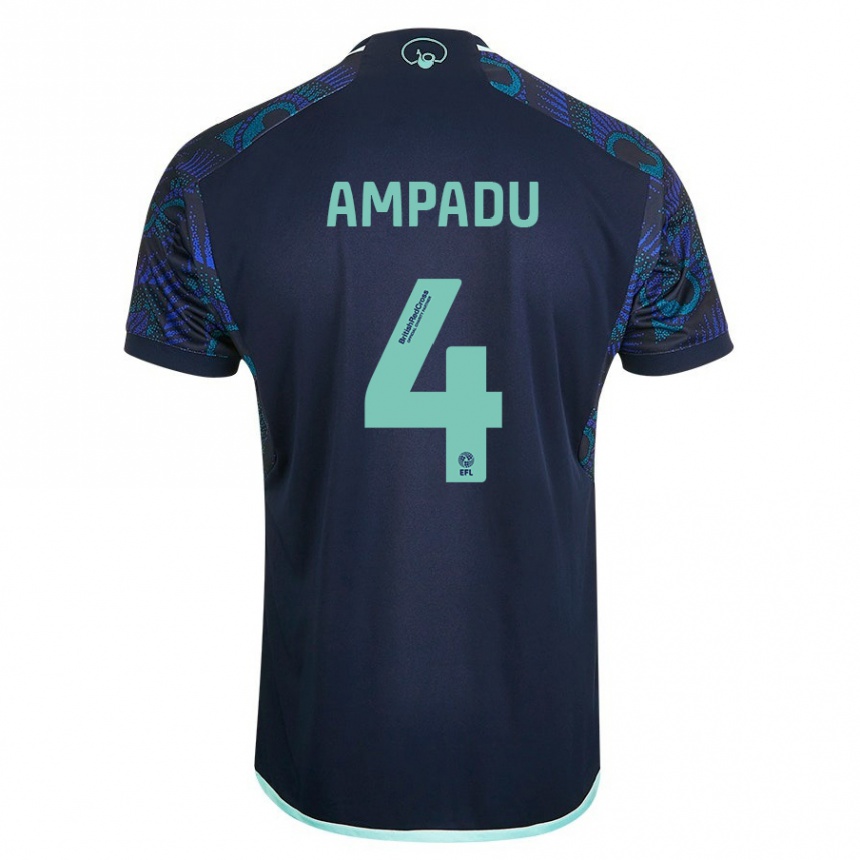 Niño Fútbol Camiseta Ethan Ampadu #4 Azul 2ª Equipación 2023/24