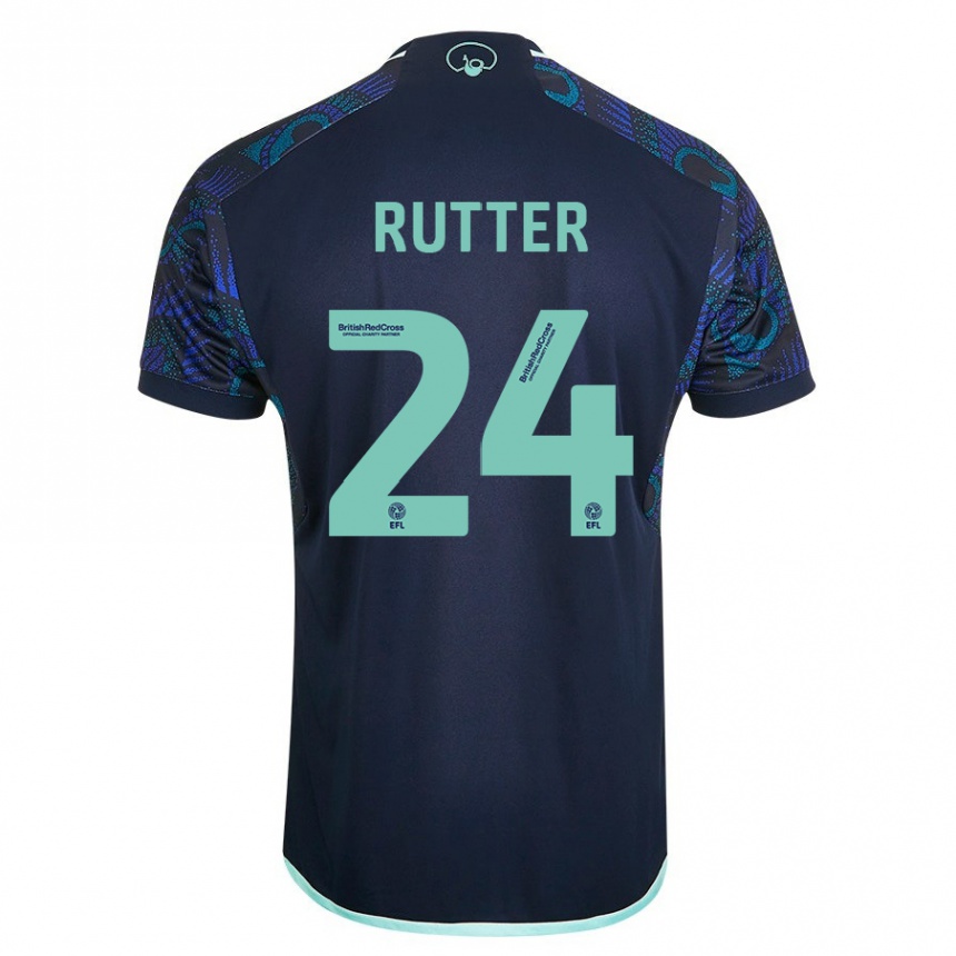 Niño Fútbol Camiseta Georginio Rutter #24 Azul 2ª Equipación 2023/24