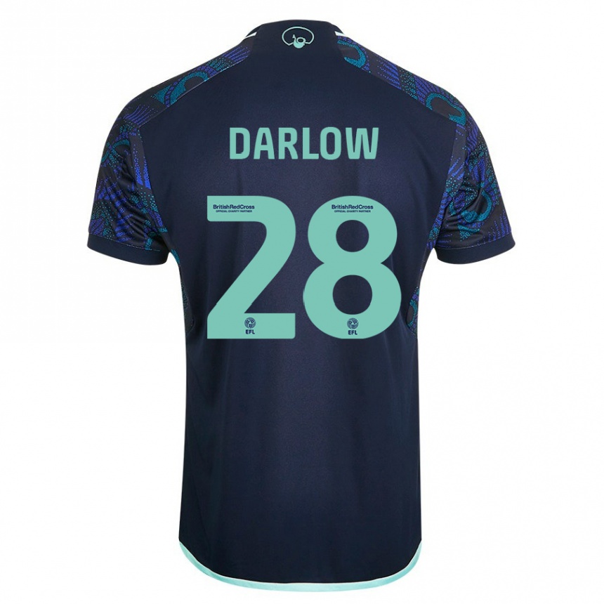 Niño Fútbol Camiseta Karl Darlow #28 Azul 2ª Equipación 2023/24