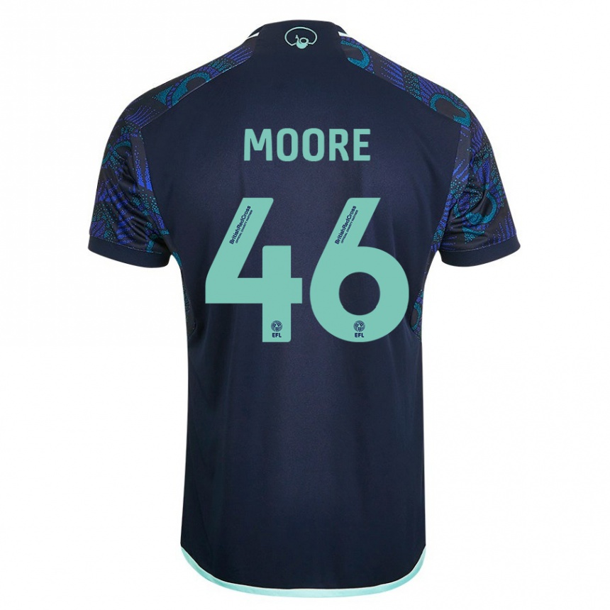 Niño Fútbol Camiseta Kris Moore #46 Azul 2ª Equipación 2023/24